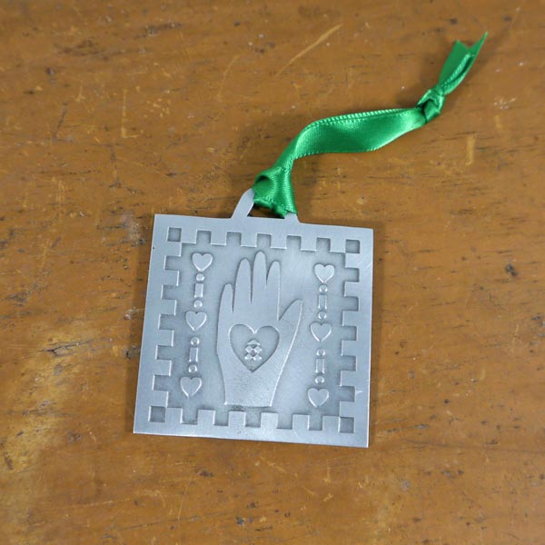 Shaker Heart In Hand Ornament