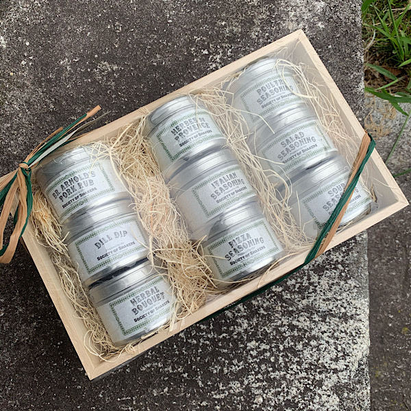 Shakers' Herb Gift Set of 9 tins