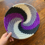 Purple Spiral Bowl Hand woven by Ange Muhorakeye